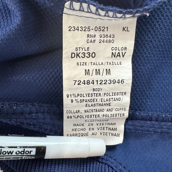 Dickies Zip Front Warm-Up Scrub Jacket WMNS M Blue Sweater Long Sleeve Uniform - Picture 9 of 13